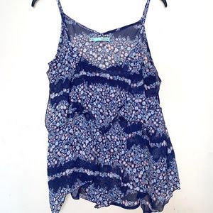 Maurices sheer flowy tiered floral tank top